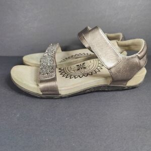 Aetrex Maria Women's Studded Quarter Strap Sandal Slip On Shoes Size 9-9.5